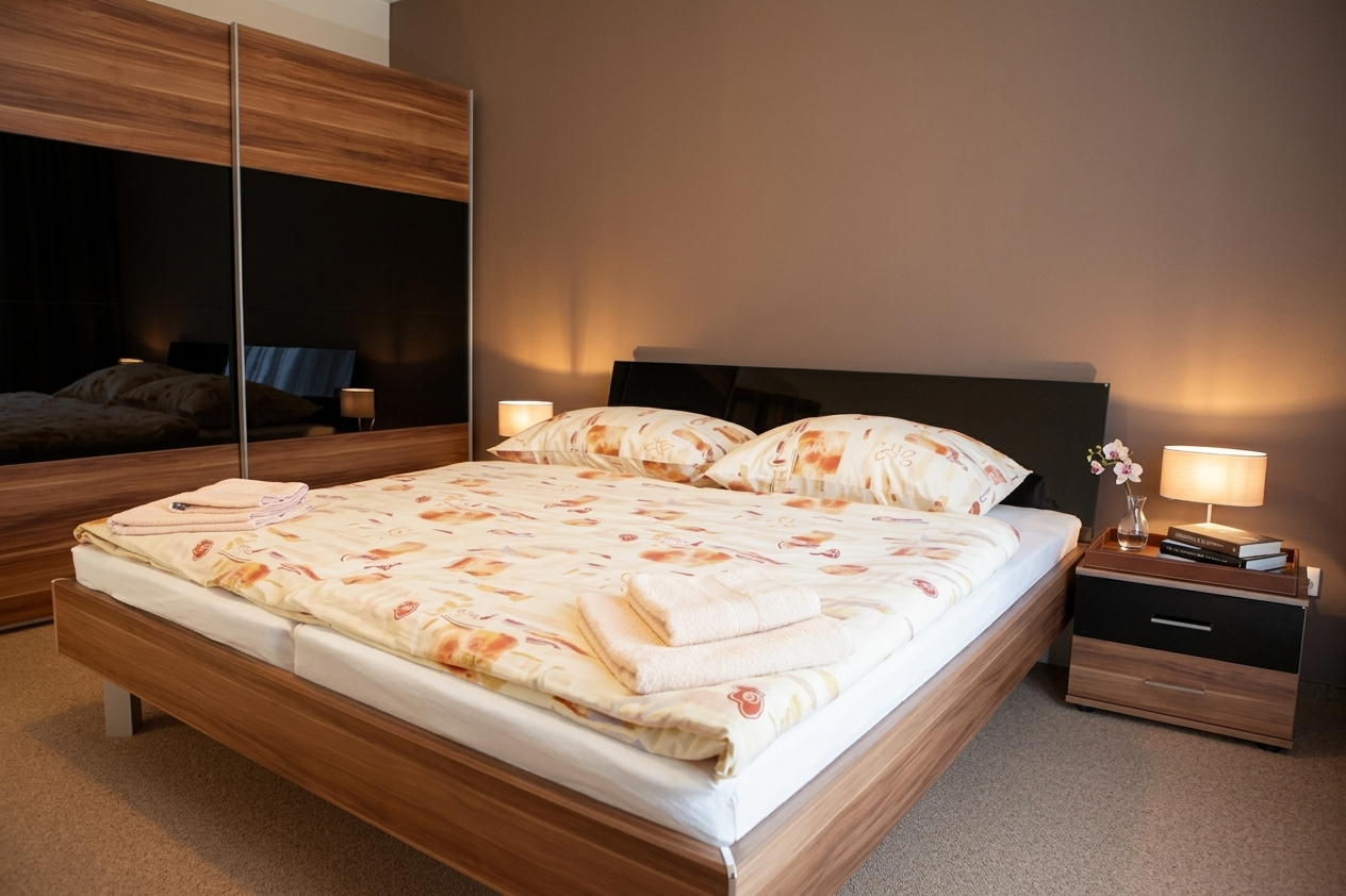 Spálňa apartmánu v Hoteli Spectrum Trnava