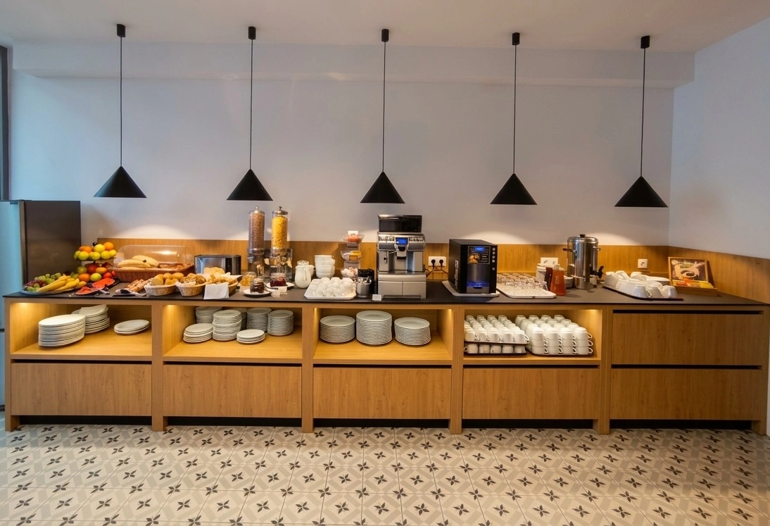Breakfast buffet at Hotel Spectrum Trnava