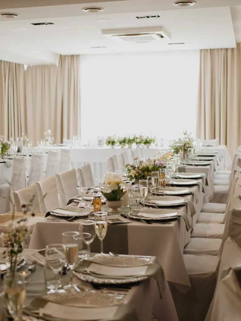 Wedding seating in the Hotel Spectrum restaurant, Trnava